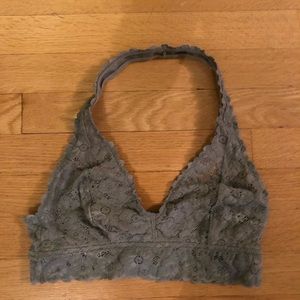 Aerie gray halter bralette